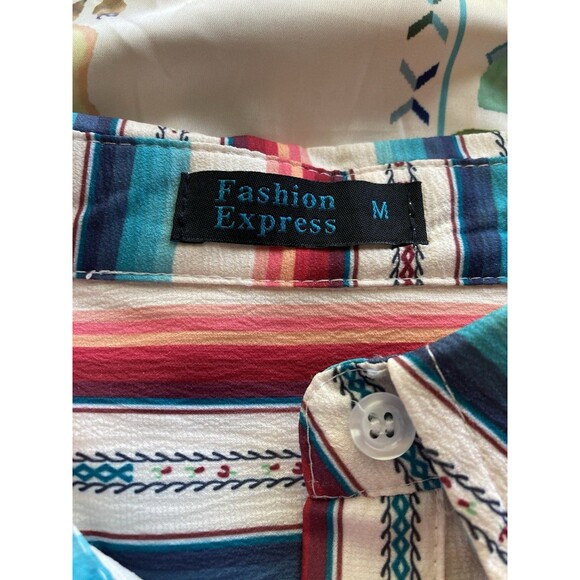 Long Duster Kimono Shirt Dress M Boho Flowy Hippie Floral Western Fairy Button - Picture 8 of 8